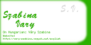 szabina vary business card