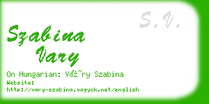 szabina vary business card